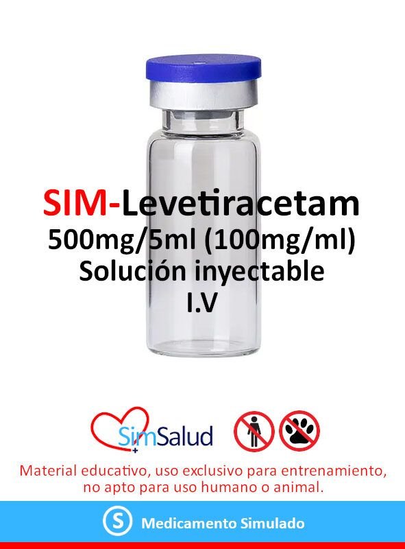 SIM-Levetiracetm 500mg/5ml (100mg/ml) (100 unidades)