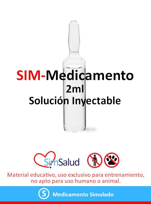 SIM-Medicamento genérico 2ml transparente (100 unidades)