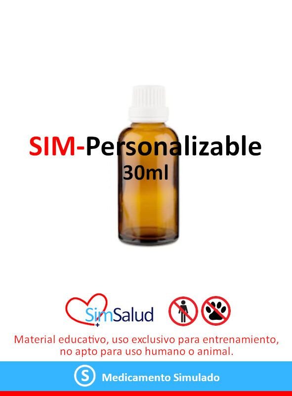 SIM-Personalizable Frasco gotero ámbar 30ml (10 unidades)