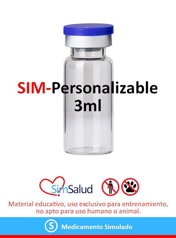 SIM-Personalizable Frasco Ampolla Transparente 3ml (100 unidades)