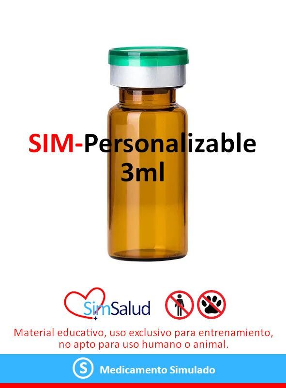 SIM-Personalizable Frasco Ampolla Ámbar 3ml (100 unidades)