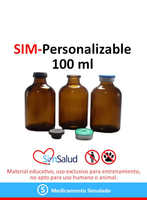 SIM-Personalizable Frasco Ampolla Ámbar 100ml (10 unidades)
