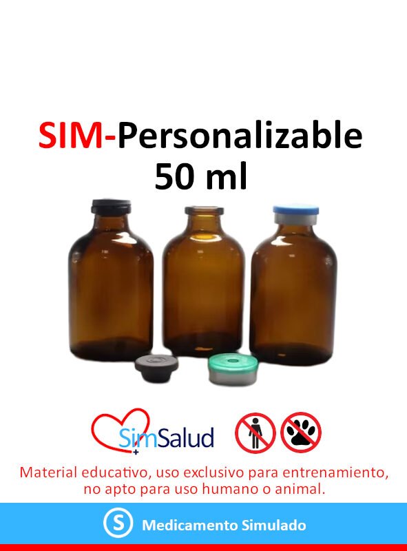 SIM-Personalizable Frasco Ampolla Ámbar 50ml (10 unidades)