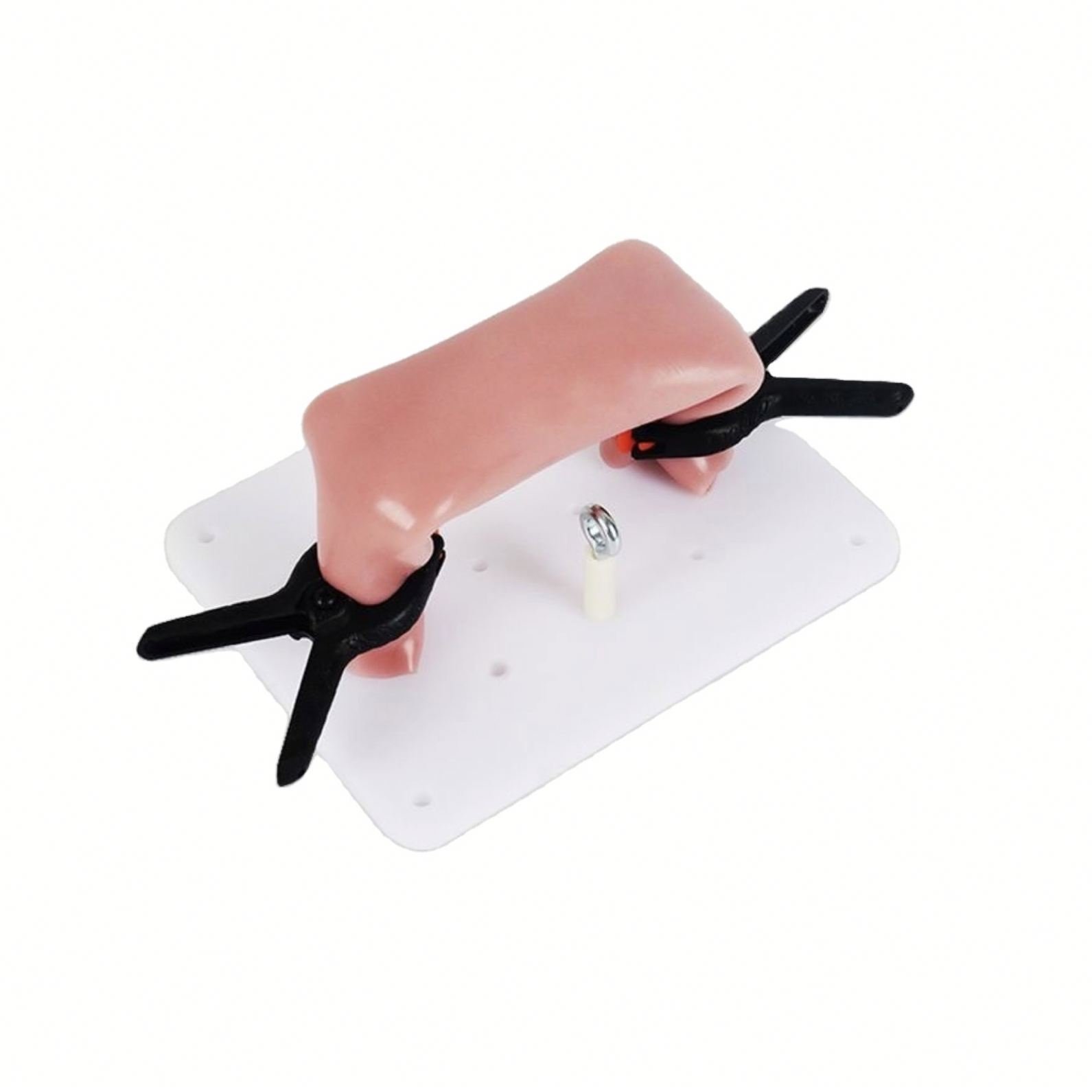 Modelo de entrenamiento de anastomosis intestinal KyrenMed, modelo de sutura intestinal con clip de soporte, práctica de entrenamiento de cirugía laparoscópica